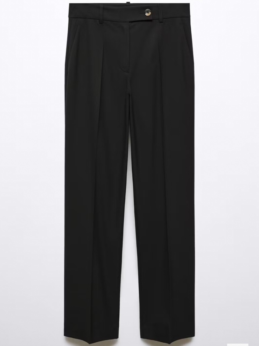Straight trousers with side button